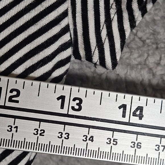 Black & White Striped Asymmetrical Hem Short-Sleeve Dress By Philosophy Size XS - Picture 7 of 11